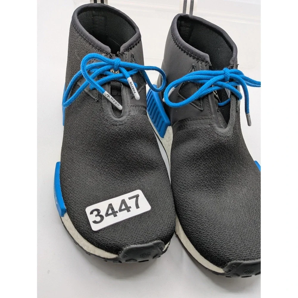 Adidas NMD Chukka Porter Shoes Mens Size 9.5 Black Blue Boost Sneakers CP9718